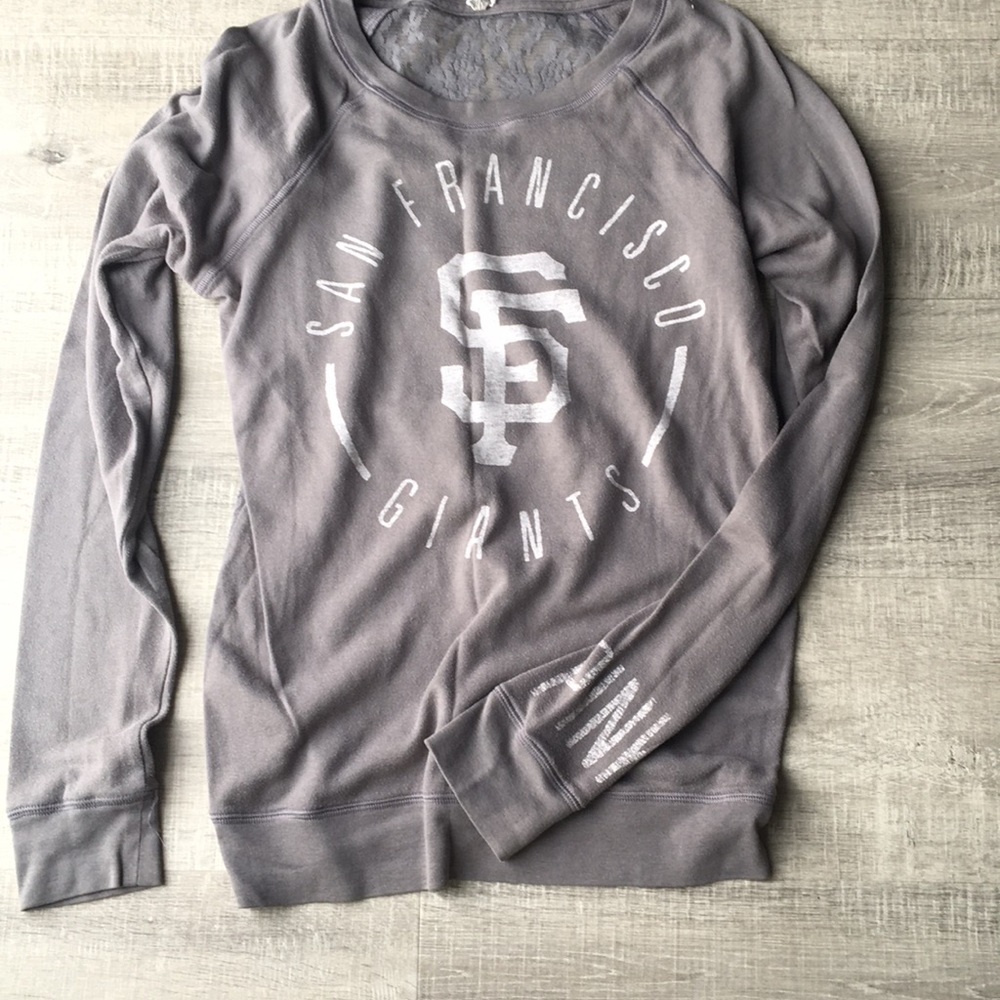 Pink lace back SF Giants sweatshirt